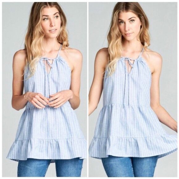 Caroline Peplum Ruffle Top - Picture 4 of 8